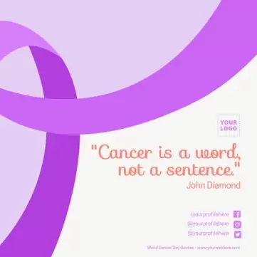 Edit a poster for Cancer Day