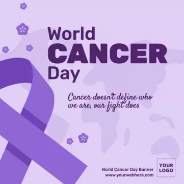 Edit a poster for Cancer Day