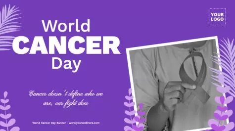 Edit a poster for Cancer Day