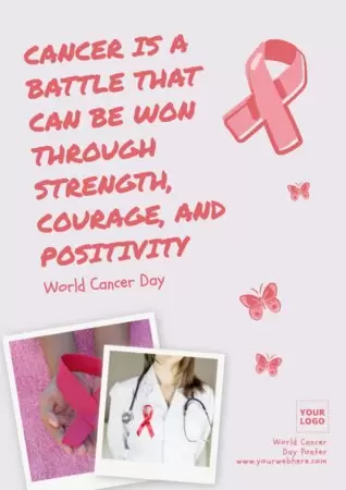 Edit a poster for Cancer Day