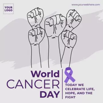 Edit a poster for Cancer Day
