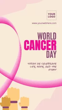 Edit a poster for Cancer Day