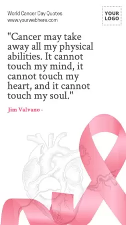 Edit a poster for Cancer Day