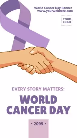 Edit a poster for Cancer Day