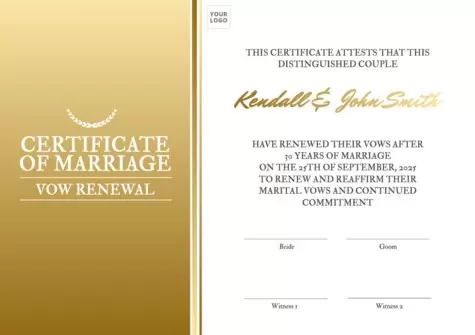 Edit a Marriage Vows example