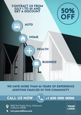 Edit a design to advertise life insurances