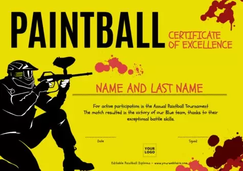 Edit a Paintball invitation