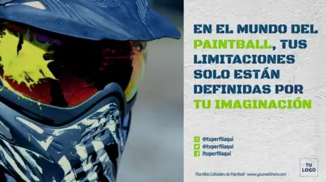 Edita un flyer de Paintball