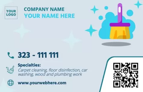 Edit a business card for House Cleaning