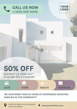 Edit a design to advertise life insurances