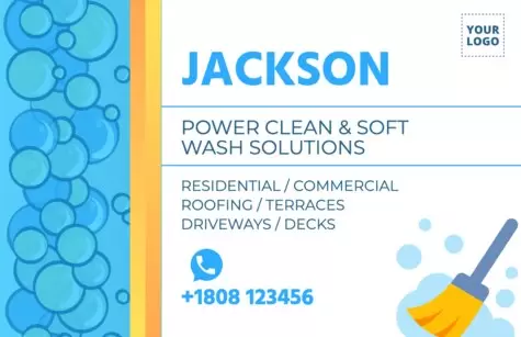 Edit a business card for House Cleaning