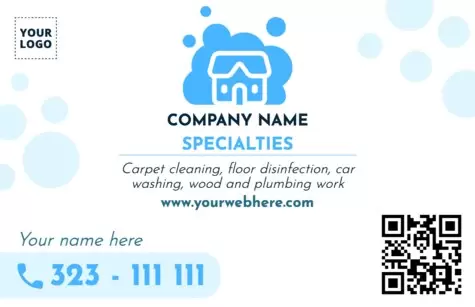 Edit a business card for House Cleaning