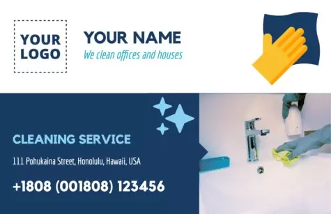 Edit a business card for House Cleaning