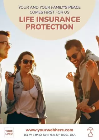 Edit a design to advertise life insurances