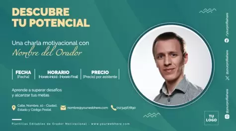 Edita un flyer de Orador Motivacional