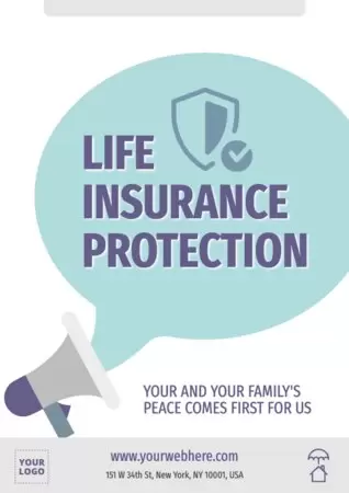 Edit a design to advertise life insurances