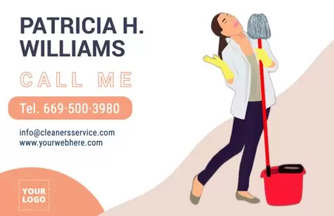 Edit a business card for House Cleaning