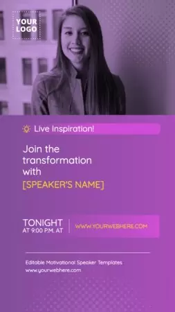 Edit a Motivational Speaker ad
