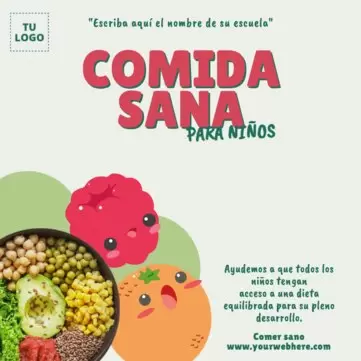 Edita un póster de Comida Saludable