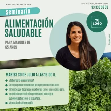 Edita un póster de Comida Saludable