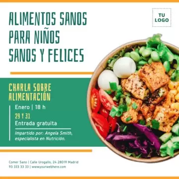Edita un póster de Comida Saludable