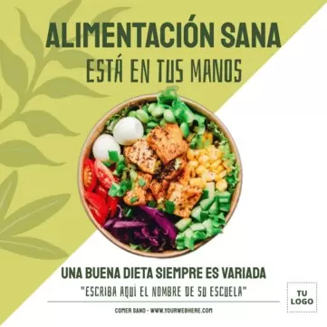 Edita un póster de Comida Saludable
