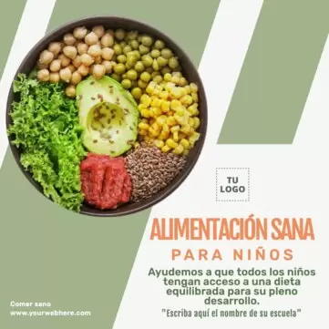 Edita un póster de Comida Saludable