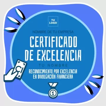 Edita un Certificado de Excelencia