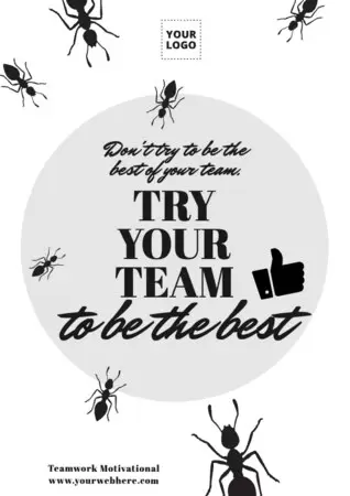 Edit templates with team motivational quotes