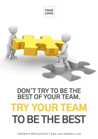 Bearbeite eine Vorlage mit Teamwork Zitaten
