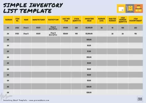 Edit an Inventory template
