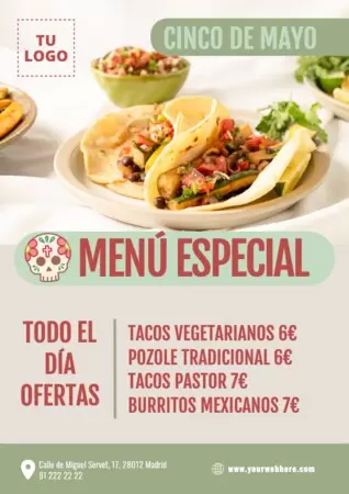 Edita un menú mexicano