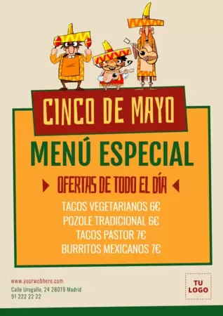 Edita un menú mexicano