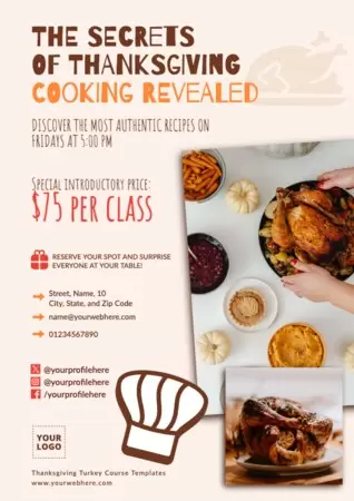 Edita um anuncio de aulas de culinaria
