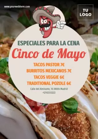 Edita un menú mexicano