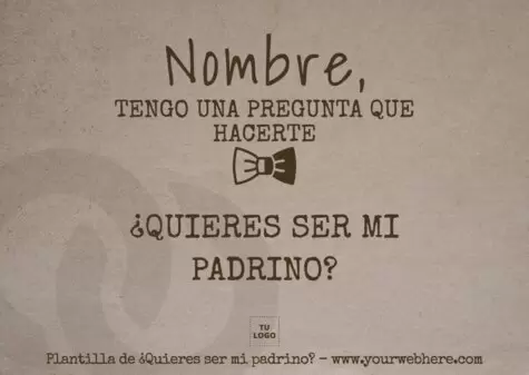 Edita una tarjeta de Padrino