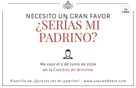 Edita una tarjeta de Padrino