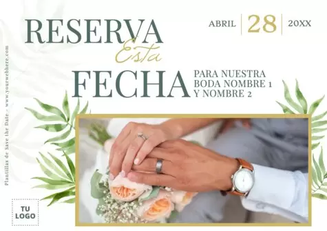 Edita una plantilla Save the Date