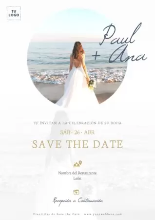 Edita una plantilla Save the Date