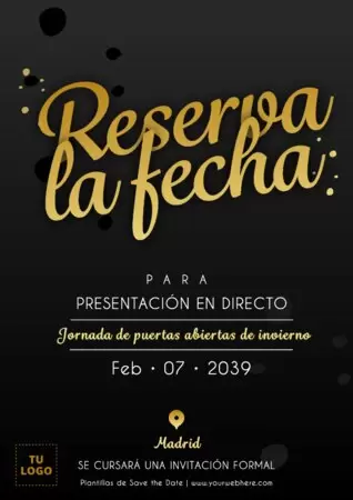 Edita una plantilla Save the Date