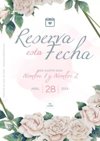 Edita una plantilla Save the Date