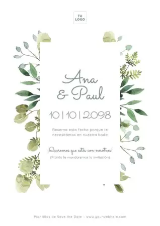 Edita una plantilla Save the Date
