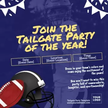 Edit a Tailgate party banner