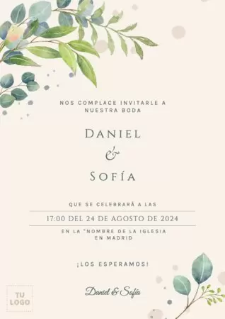Crear una invitación de boda