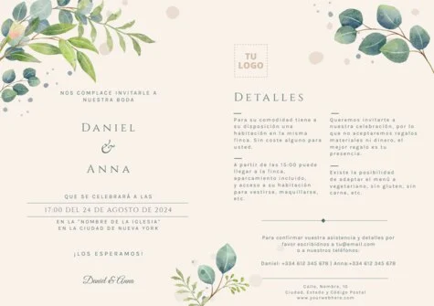 Crear una invitación de boda
