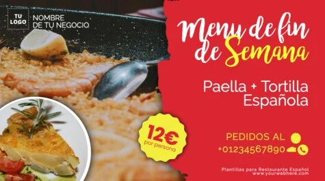 Edita un menú español