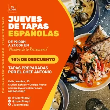 Edita un menú español