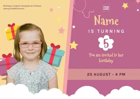 Edit a Birthday invitation