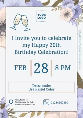 Edit a Birthday invitation