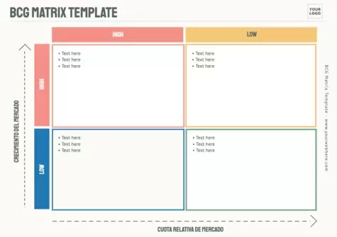 Editable Blank BCG Matrix Templates